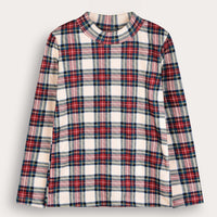 Melange Checkered Turtleneck