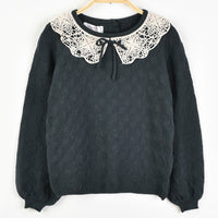Hadas Lace Collar Knit Sweater