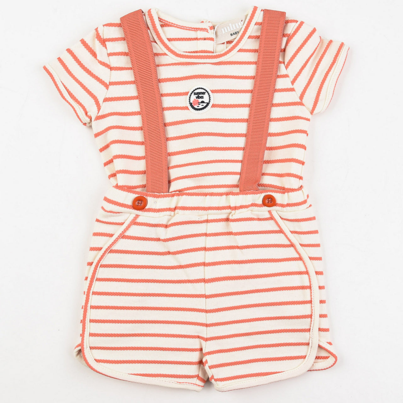 Stripes Baby Overall Set