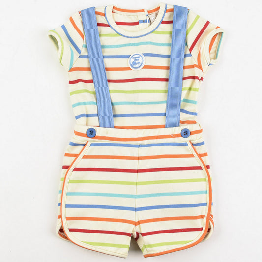 Stripes Baby Overall Set