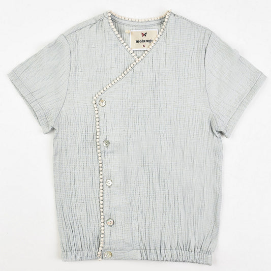 Melange Textured Linen Shirt