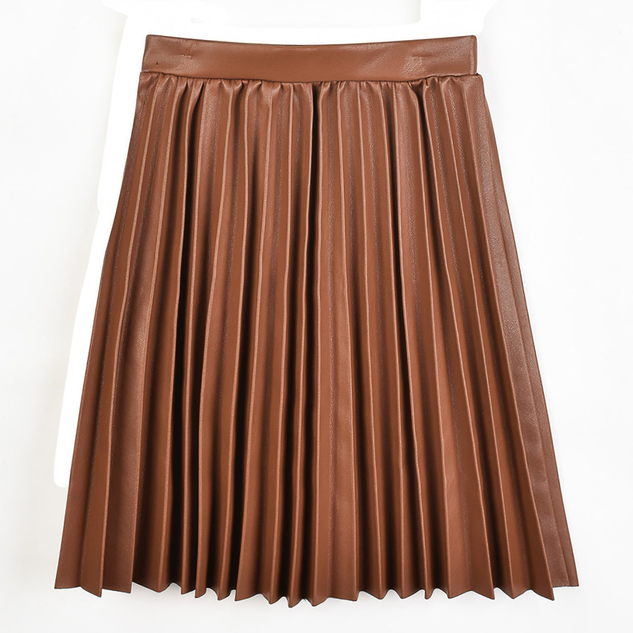 Hadas Pleated Pleather Skirt