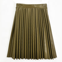Hadas Pleated Pleather Skirt