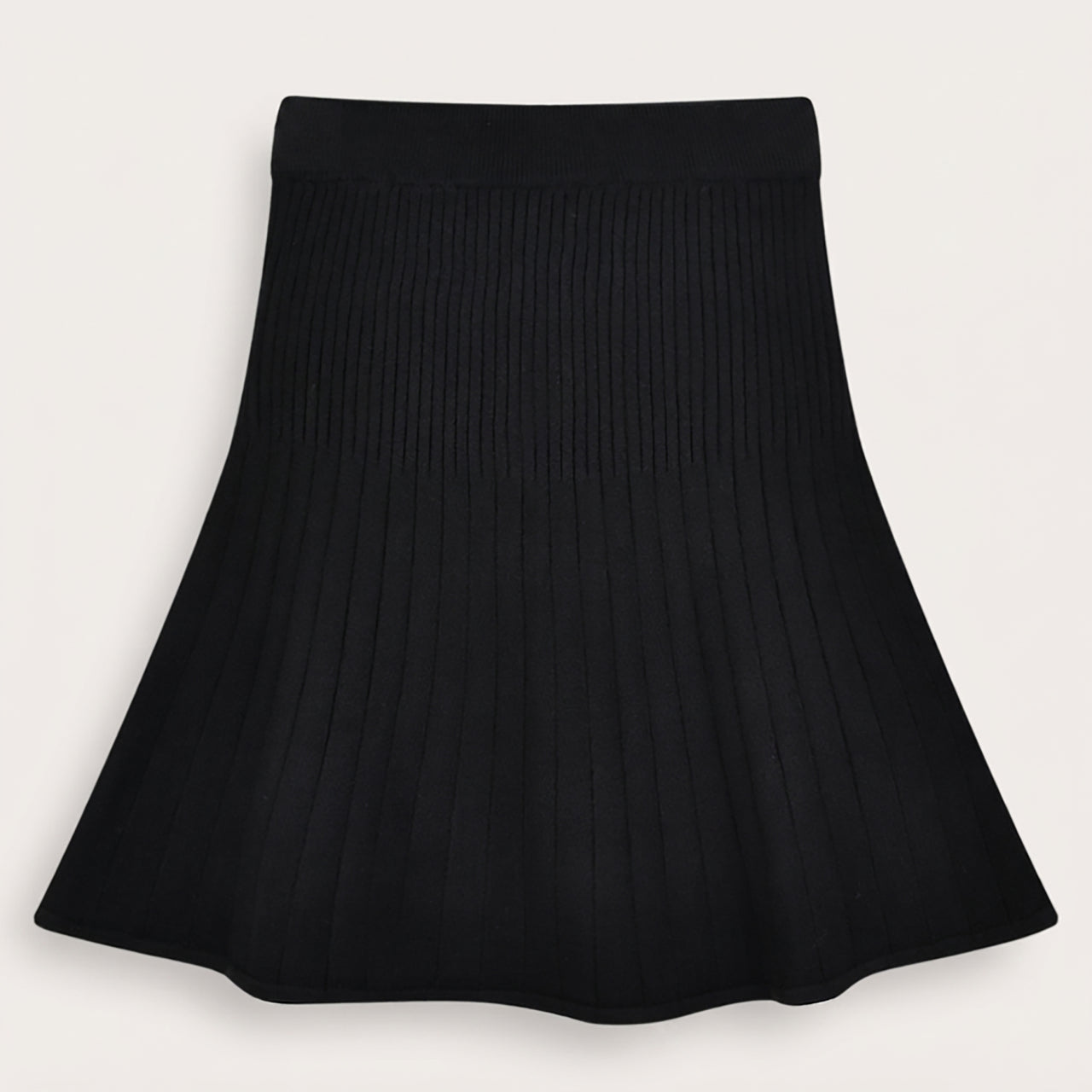 Pleated Knit Skirt