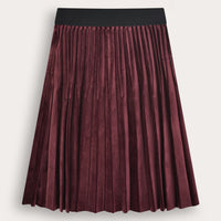 Velvet Pleated Skirt