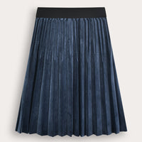 Velvet Pleated Skirt