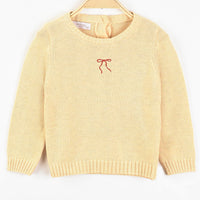 Hadas Bow Emb Knit Top