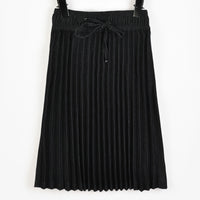 Melange Bow Pleated Skirt