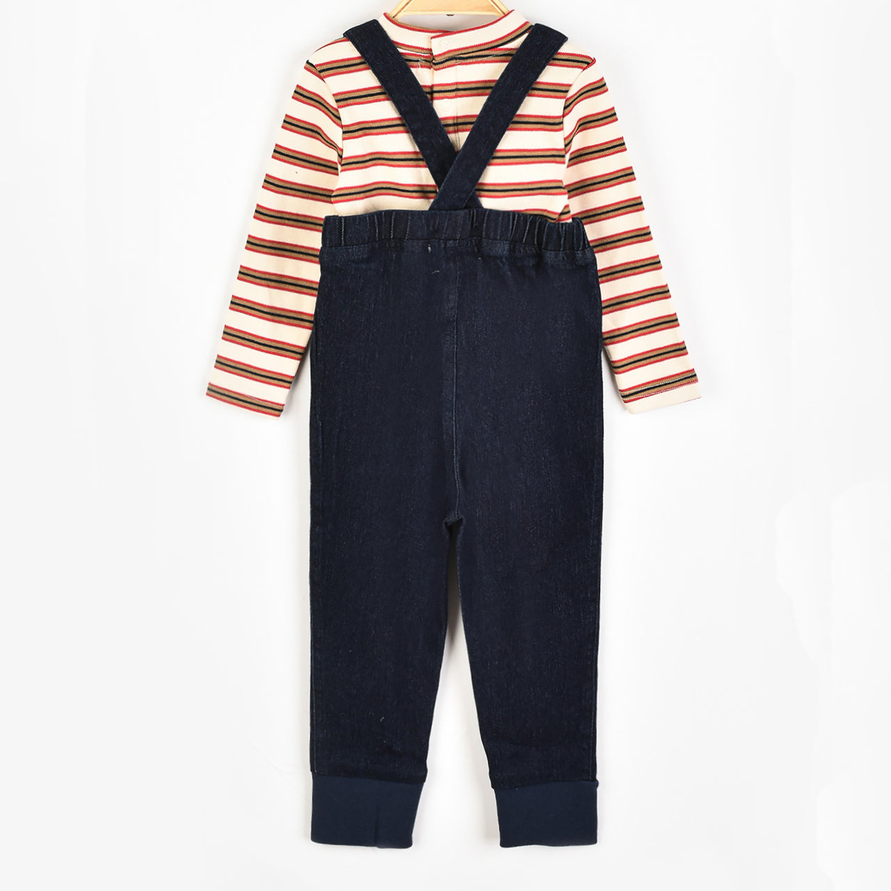 Melange Stripes Onesie Overall Set