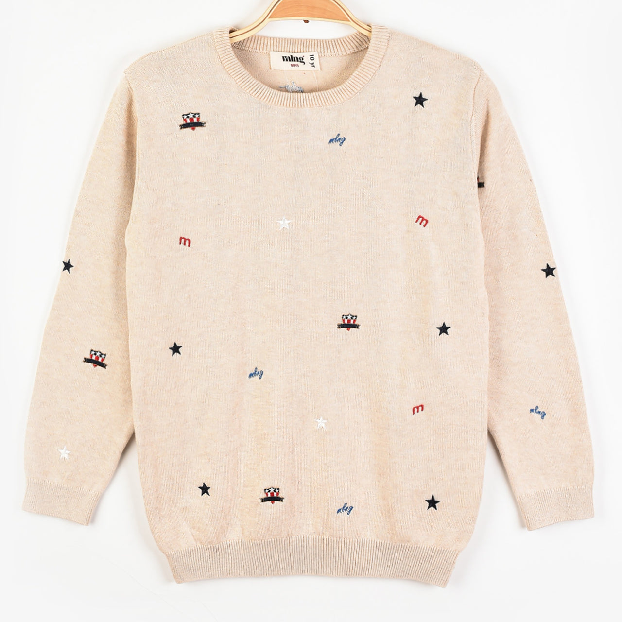 Melange Boys EMB Knit Sweater