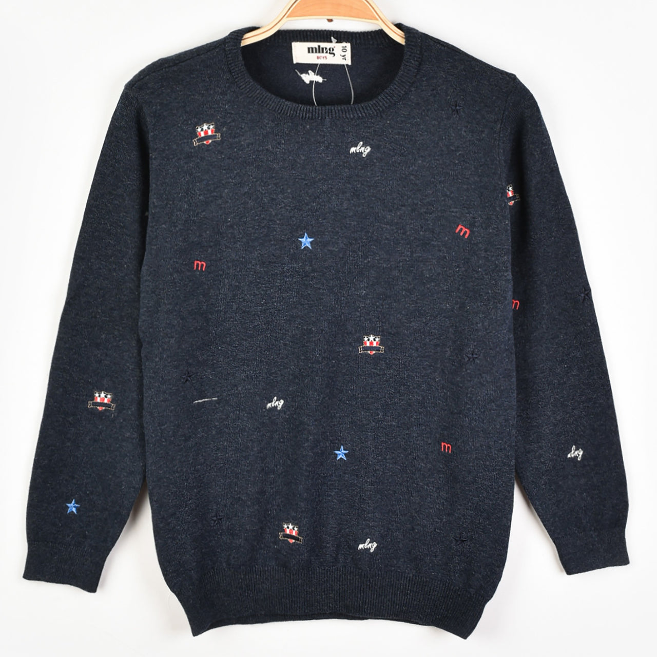 Melange Boys EMB Knit Sweater