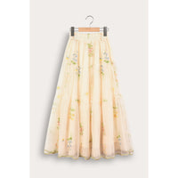 Melange Floral Lace Skirt