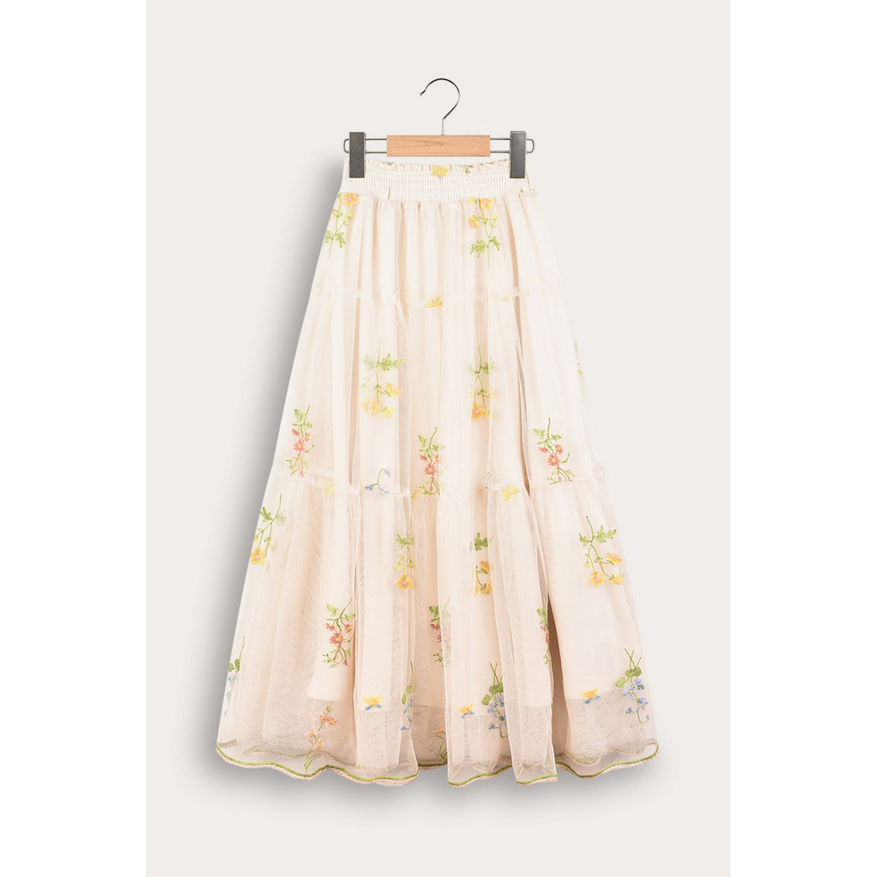 Melange Floral Lace Skirt