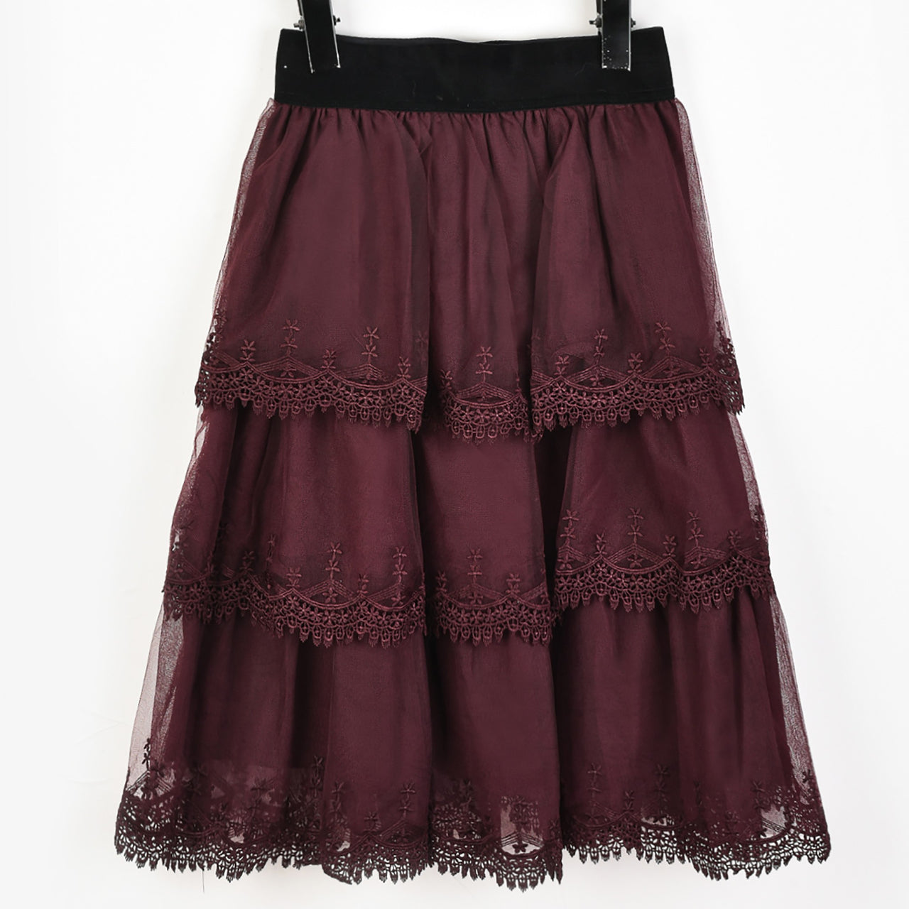 Melange Lace Tulle Skirt