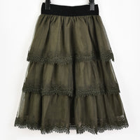 Melange Lace Tulle Skirt