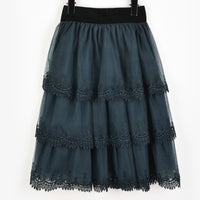 Melange Lace Tulle Skirt