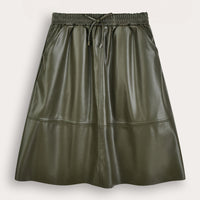 Melange Pleather Skirt