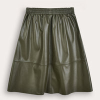Melange Pleather Skirt