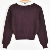 Melange Knit Blair Collar Top