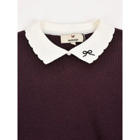 Melange Knit Blair Collar Top