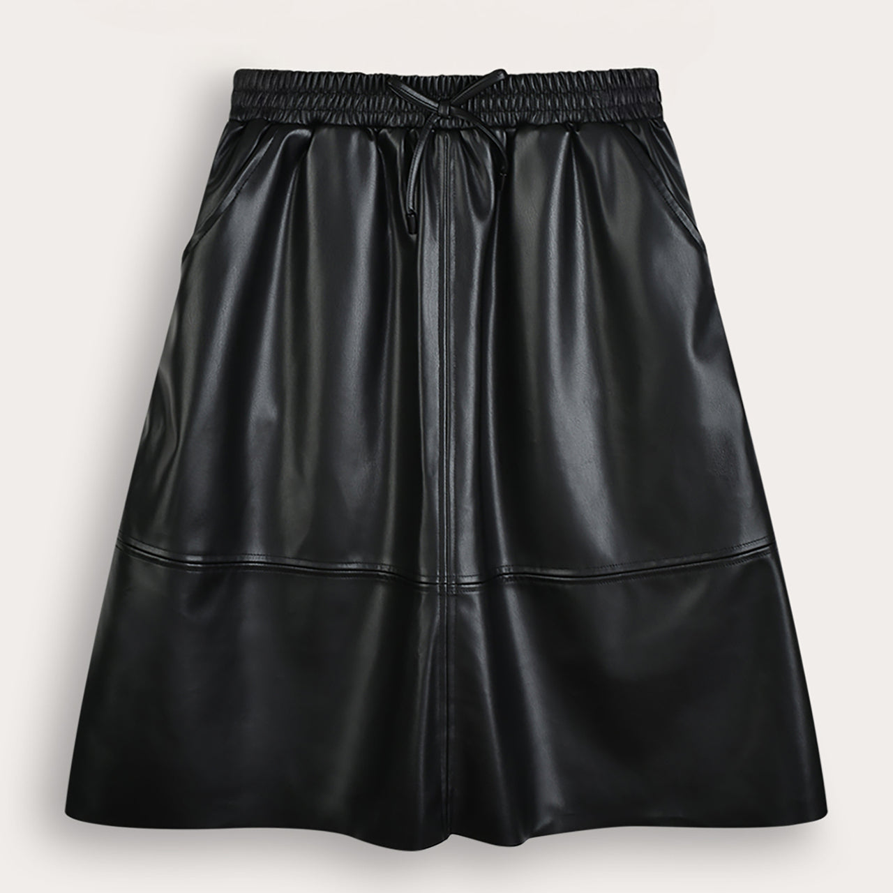 Melange Pleather Skirt