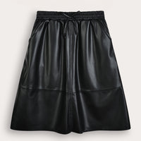 Melange Pleather Skirt