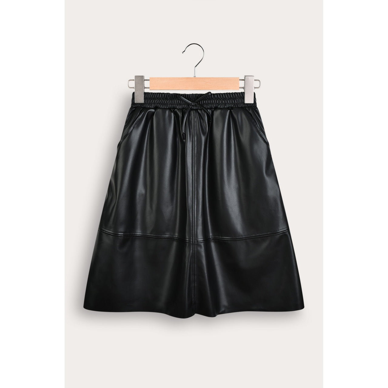 Melange Pleather Skirt