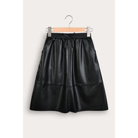 Melange Pleather Skirt