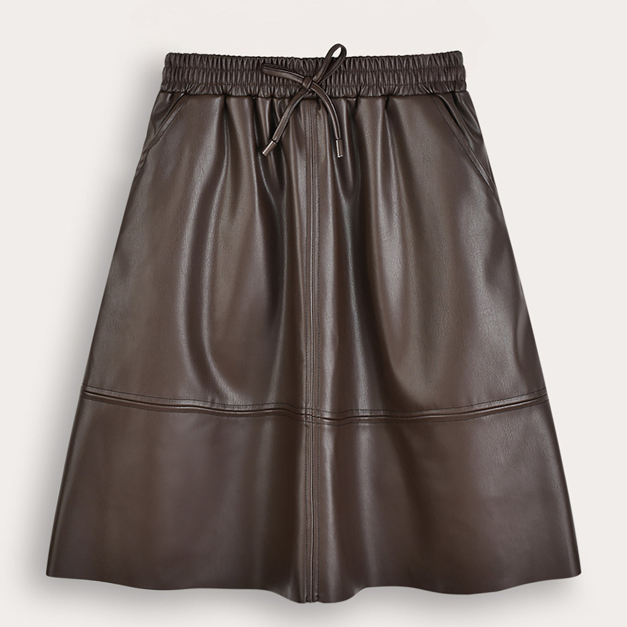 Melange Pleather Skirt