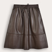 Melange Pleather Skirt
