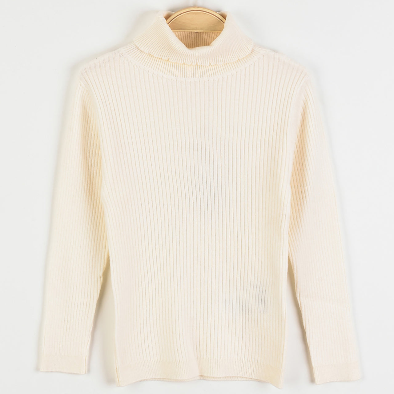 Melange Rib Knit Golf Top