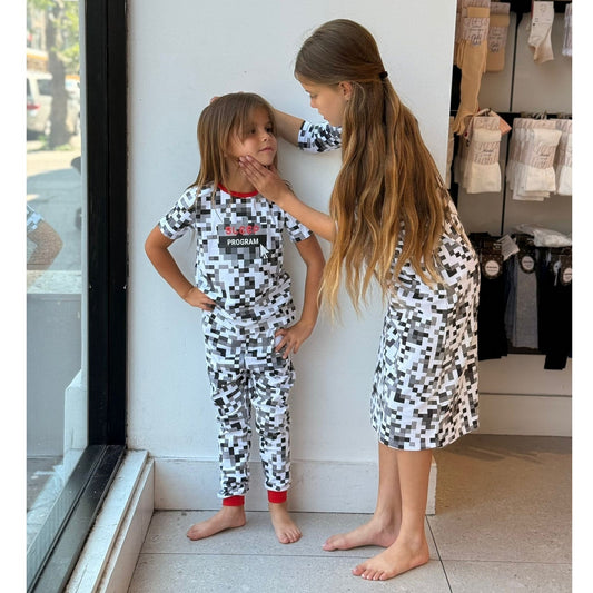 Pixel Print SS Pajamas