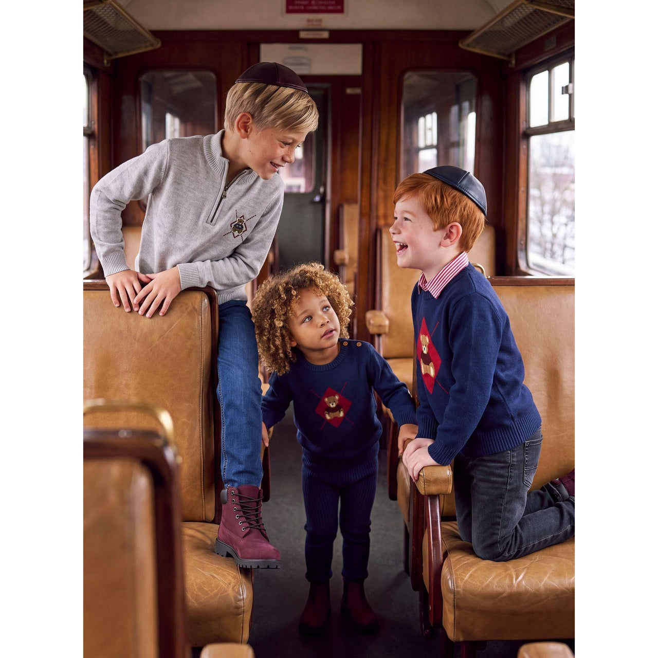 Melange Boys Teddy Knit Sweater