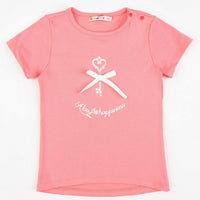 Baby Girl S.S Key Print T-Shirt - Kidichic
