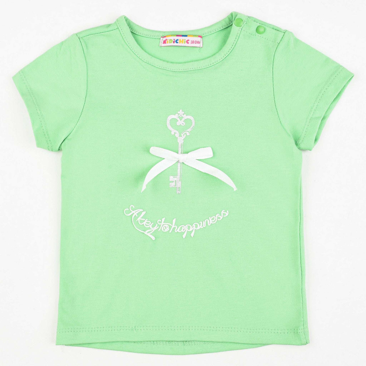 Baby Girl S.S Key Print T-Shirt - Kidichic