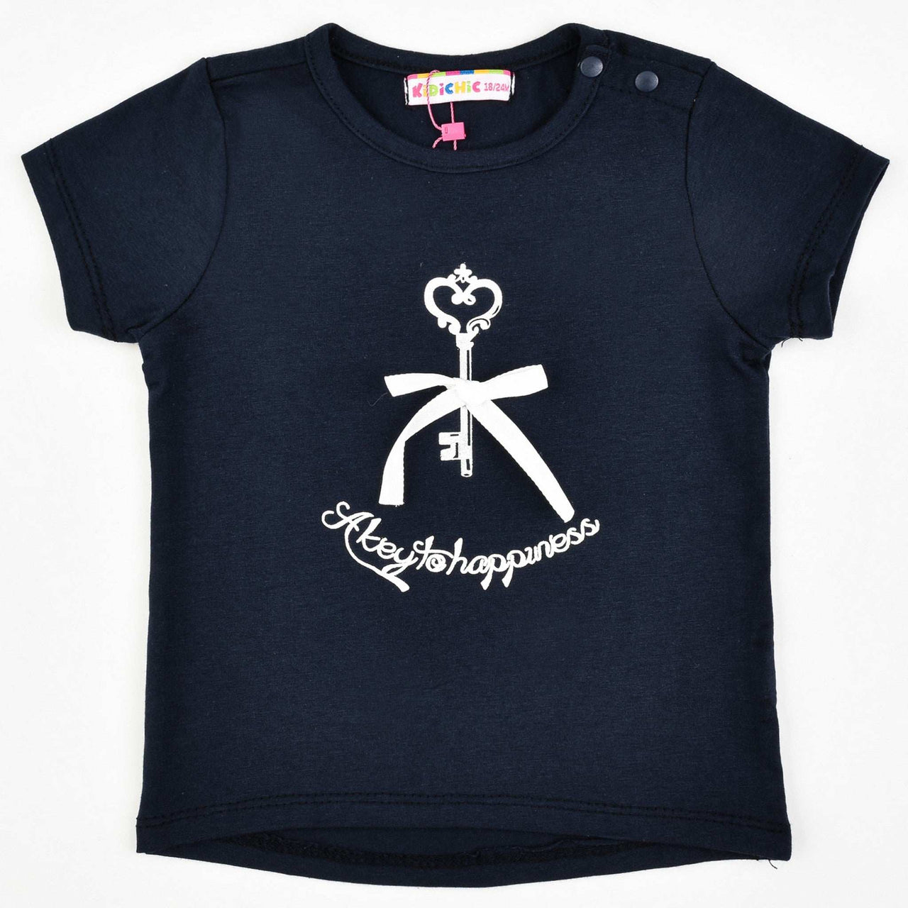 Baby Girl S.S Key Print T-Shirt - Kidichic
