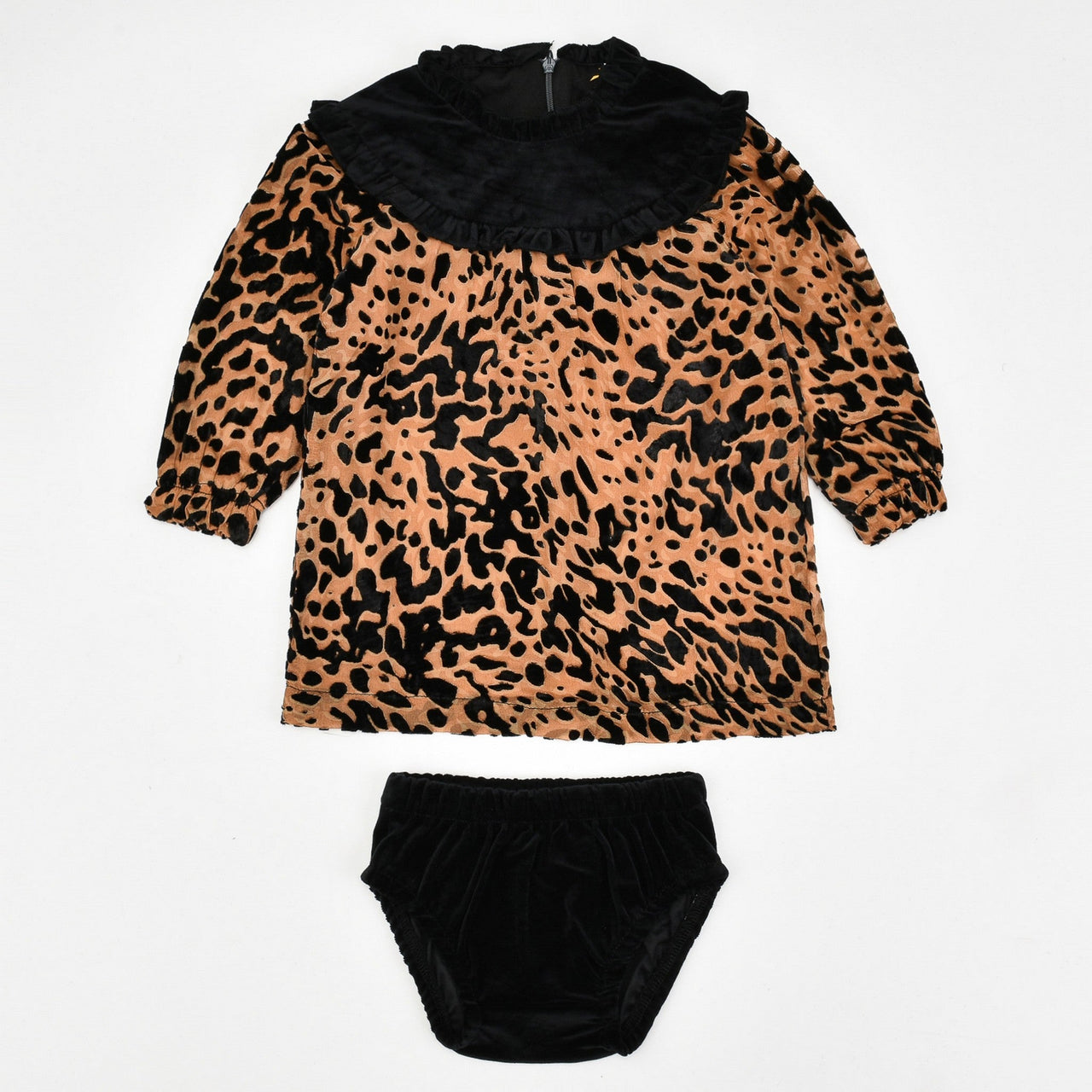 Baby Leopard Velvet Set/ Dress - Kidichic