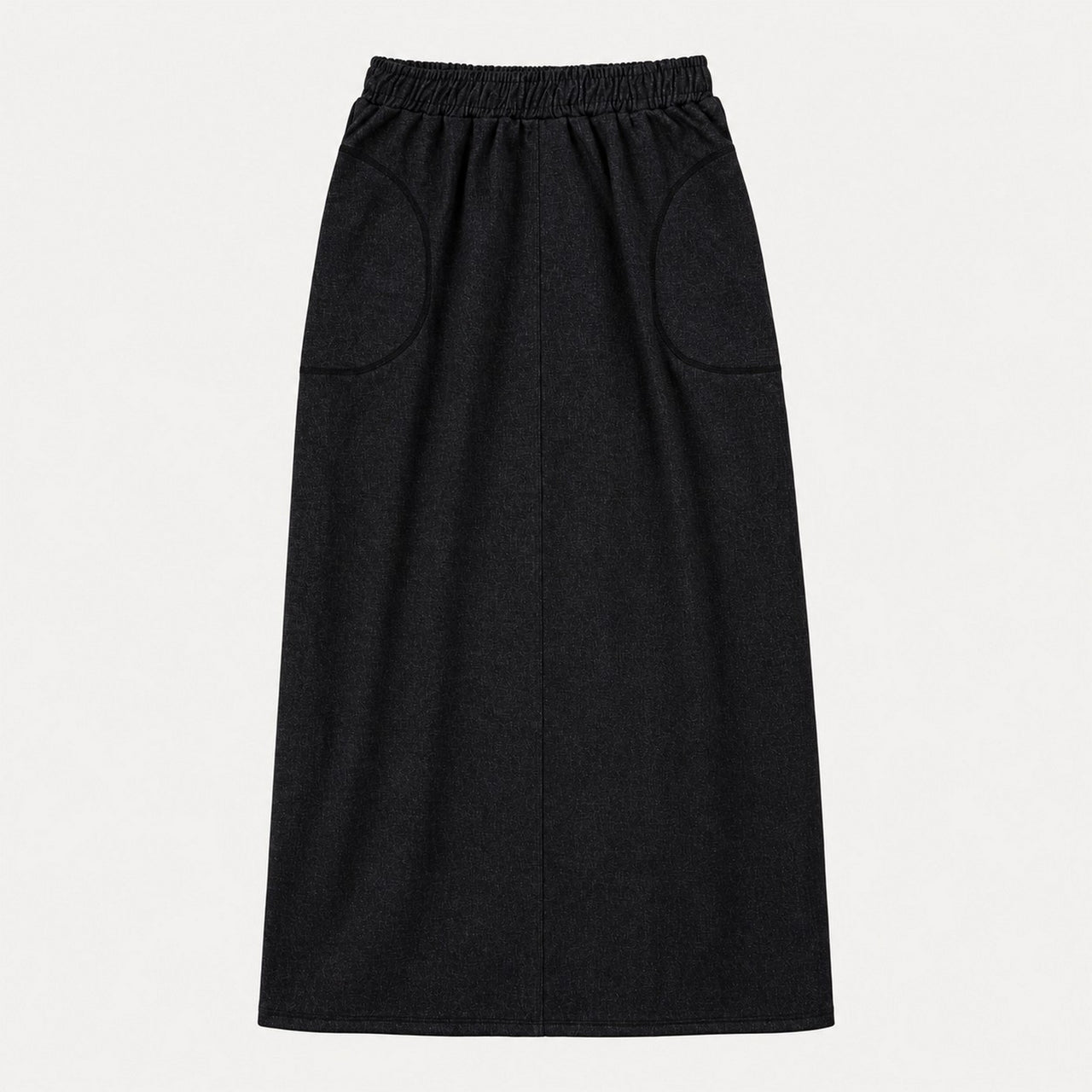 Long Pocket Jeans Skirt