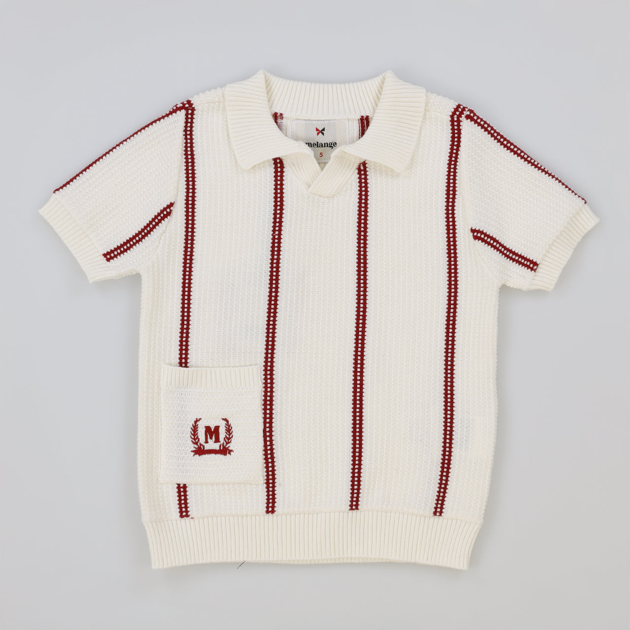 Melange Knit Stripes Top