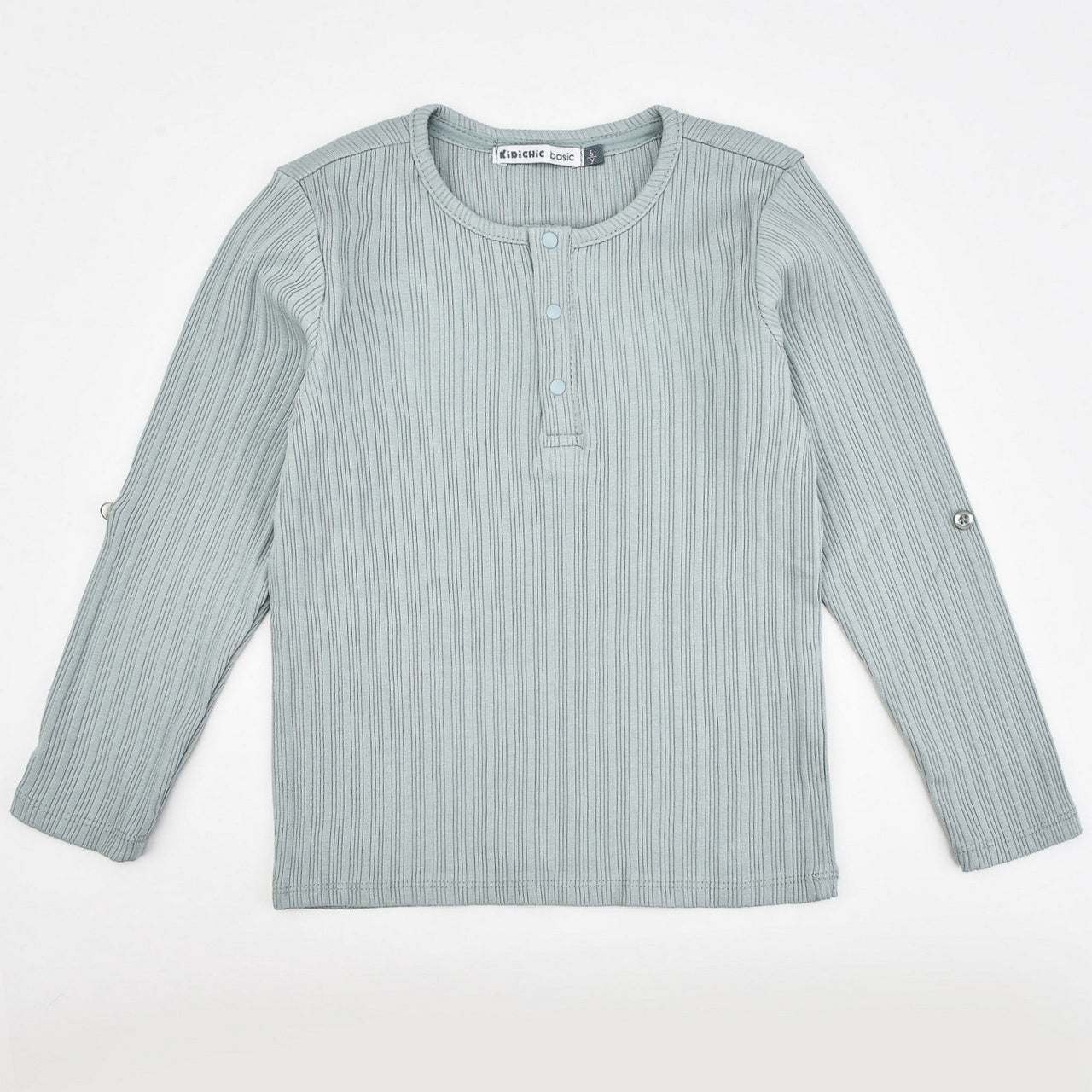 Boys Basic Rib LS Shirt - Kidichic