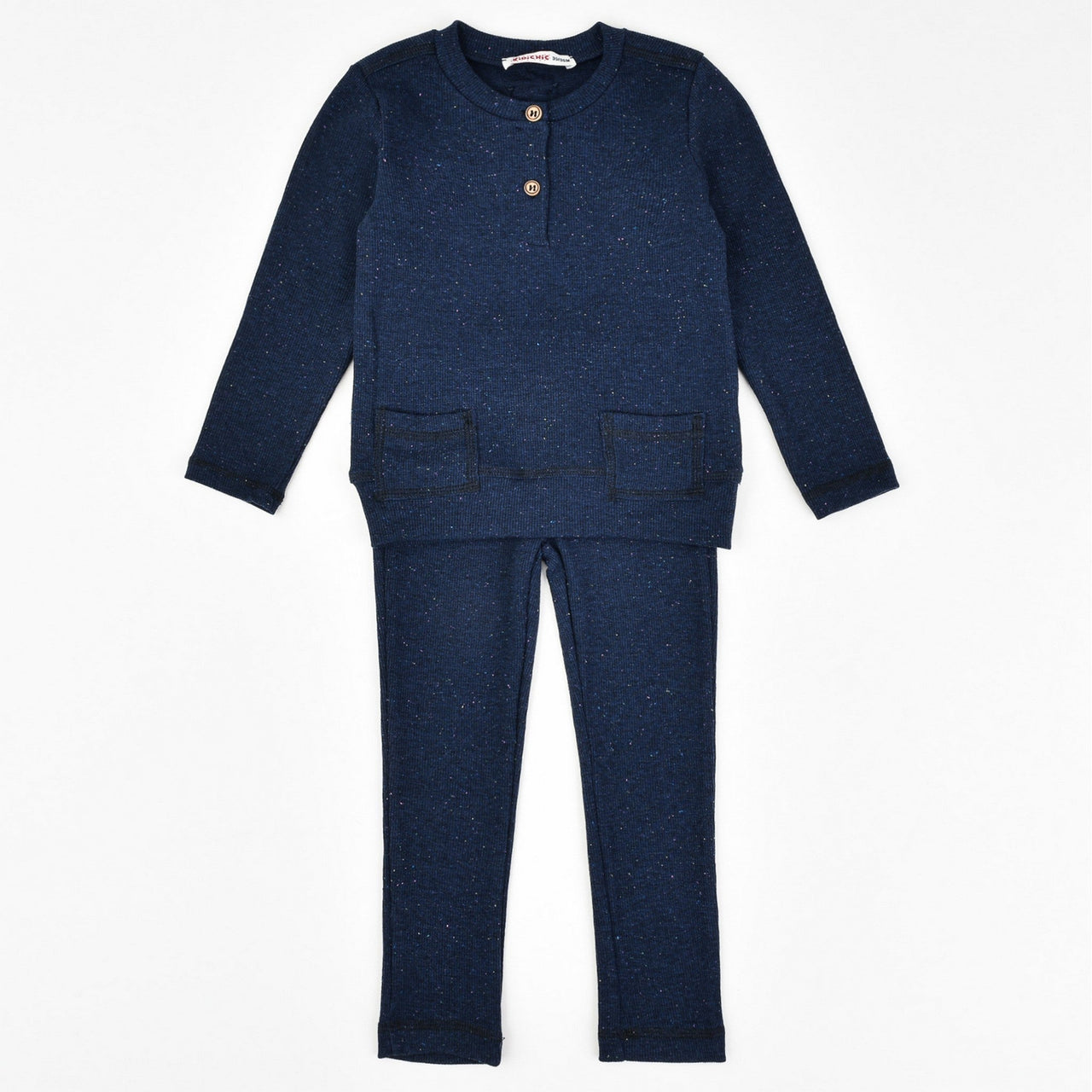 Boys Contrast Stitch Button Set - Kidichic