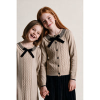 Jacquard Bow Cardigan