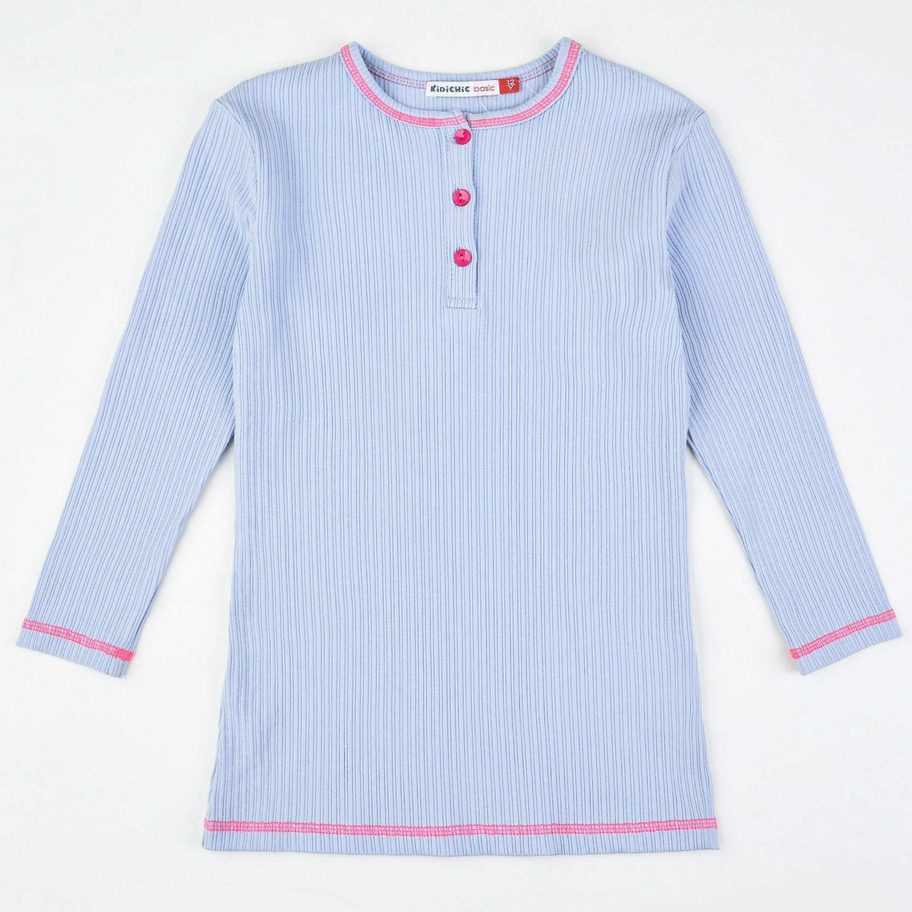 Contrast Stitch Henley - Kidichic