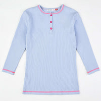 Contrast Stitch Henley - Kidichic
