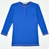 Contrast Stitch Henley - Kidichic