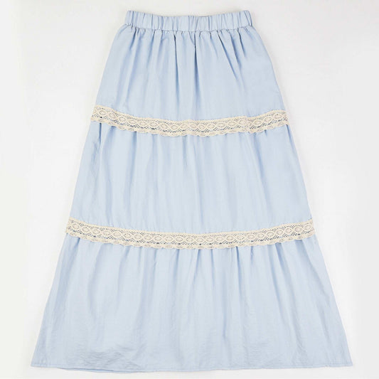 Crochet Ribbon Midi Skirt - Kidichic