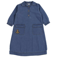 Denim Patch Dress - Kidichic