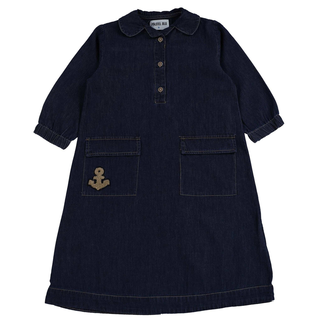 Denim Patch Dress - Kidichic