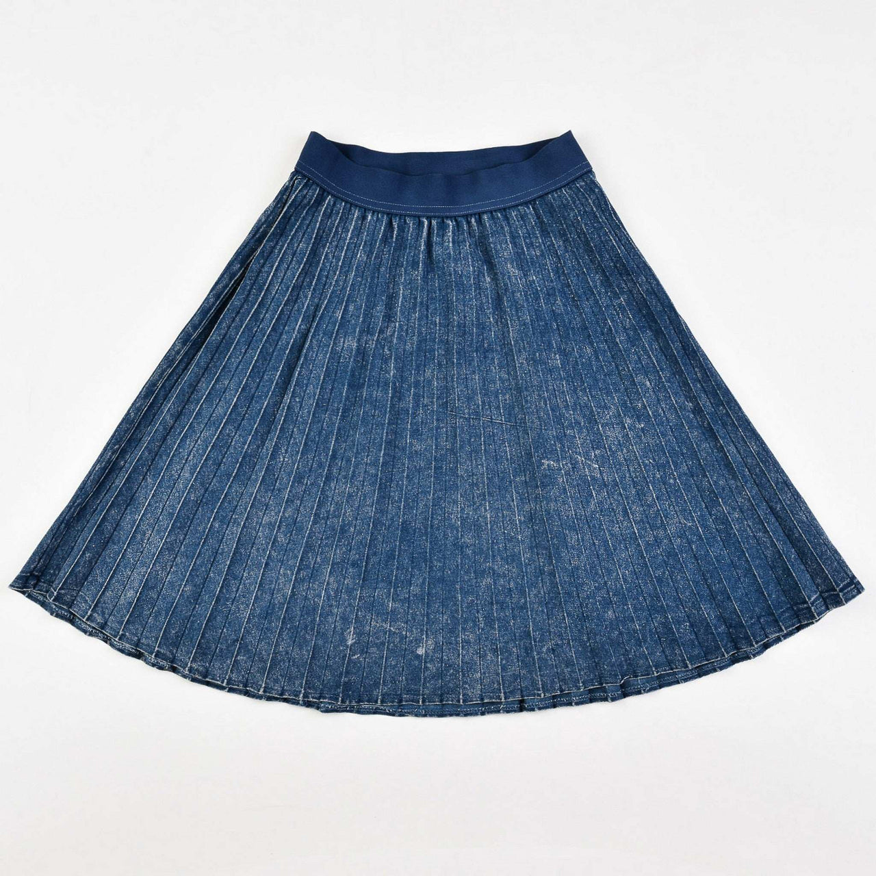 Denim Pleated Skirt - Kidichic