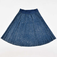 Denim Pleated Skirt - Kidichic